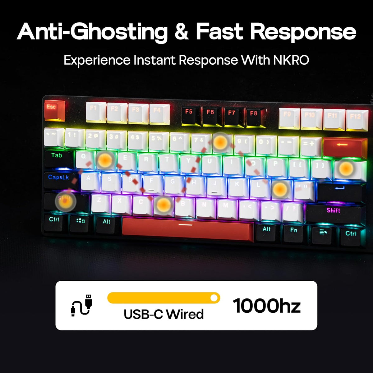 MechLands Aula S500 - Teclado mecánico con cable para juegos, 100%...