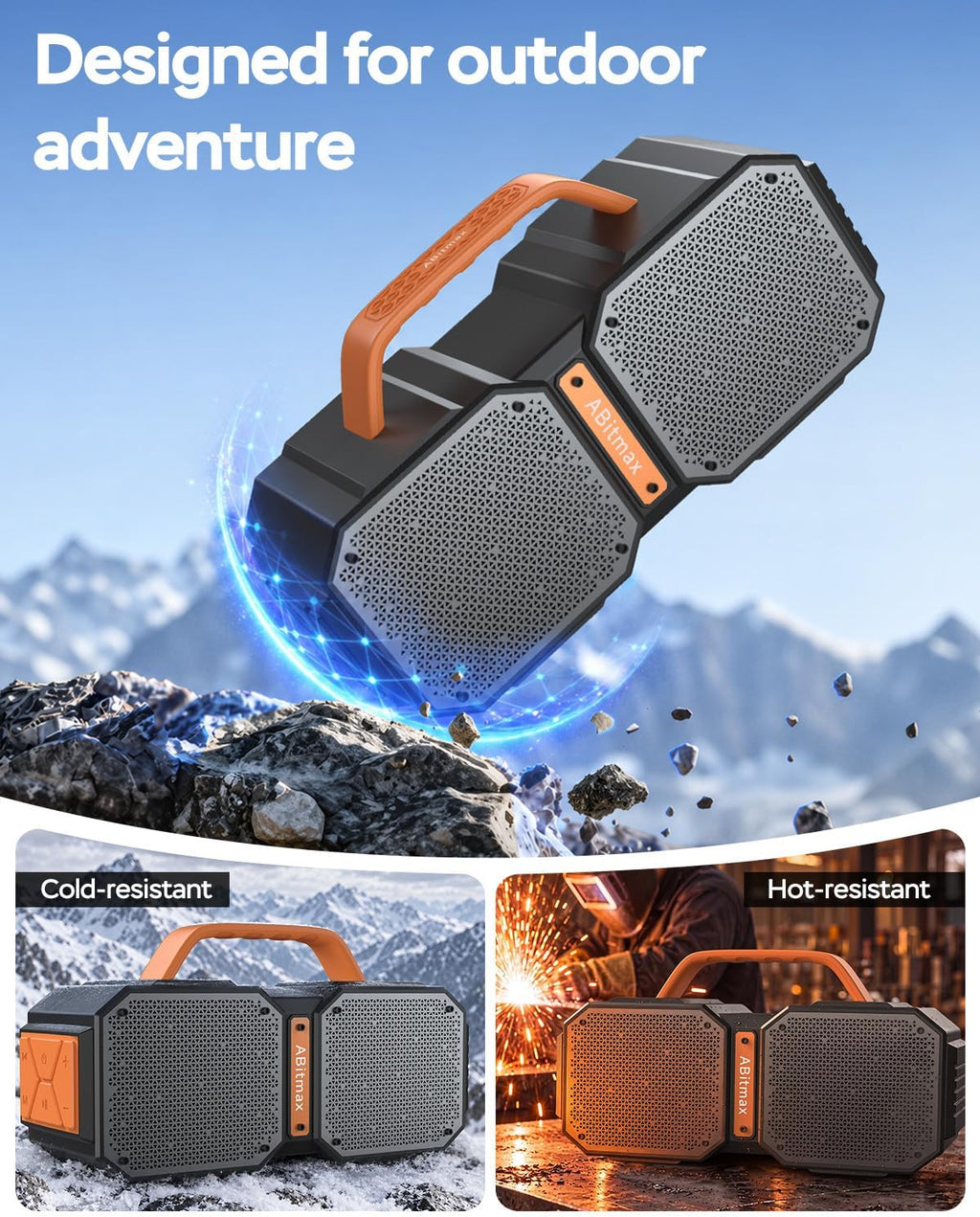 Altavoz Bluetooth para exteriores, pico de 90 W, 35 H