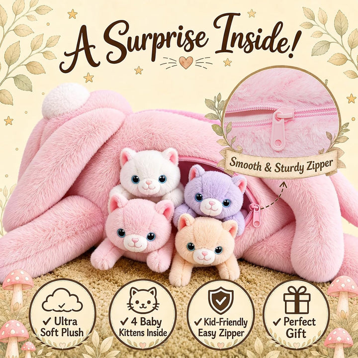 gnomantic 5 Piezas de Animales de Peluche de Gato con Bebés Dentro...