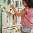Teamson Kids Little Chef Memphis Cocina de Juguete, Blanco/Dorado
