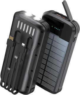 SOXONO Cargador Solar Power Bank, PD 20W Carga Rápida Batería Exter...
