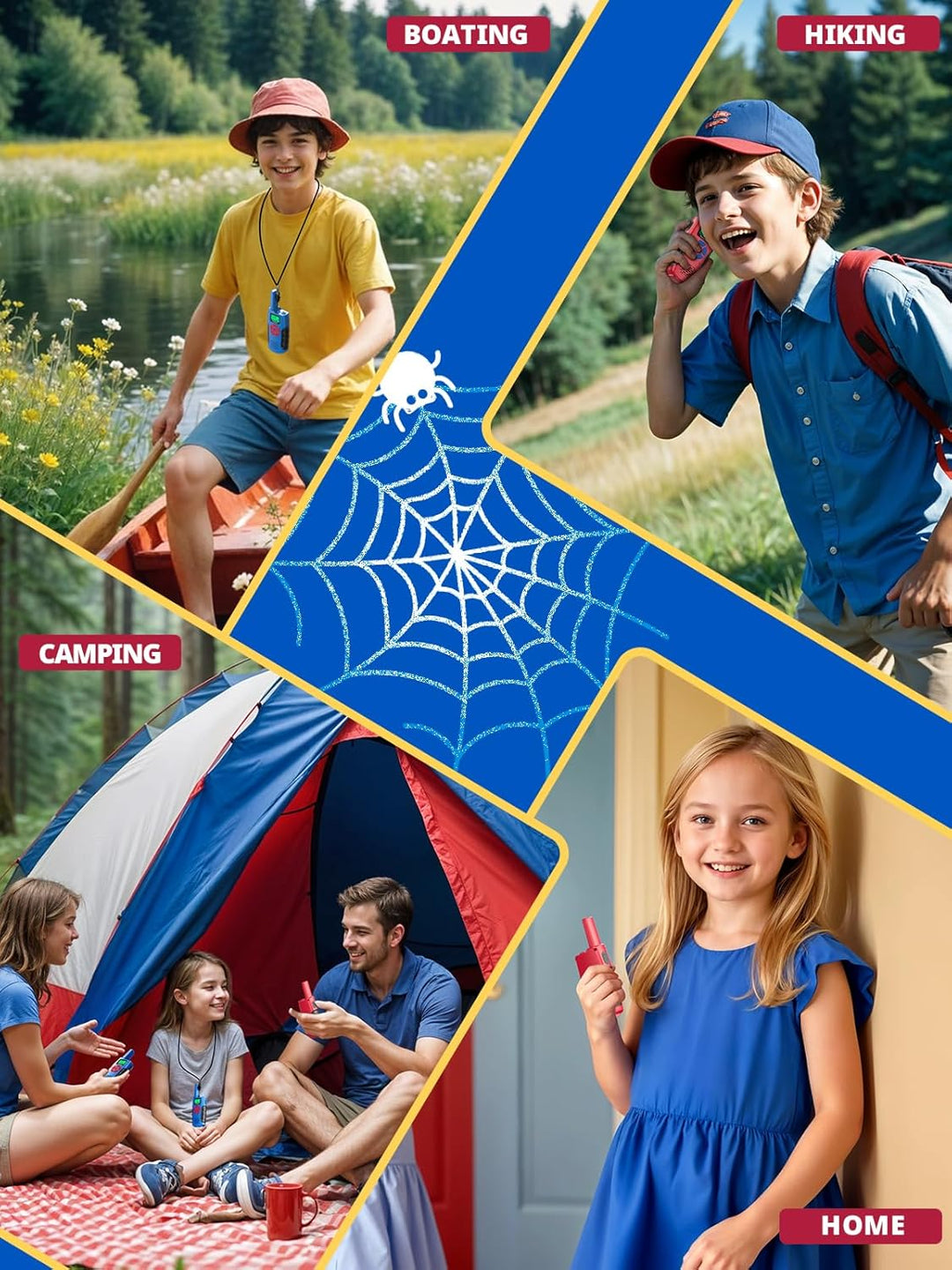 Inspireyes Walkie Talkies para niños recargables, juguetes para niñ...