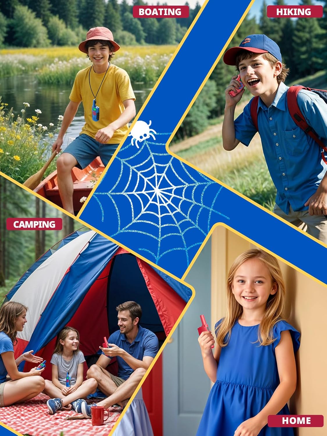Inspireyes Walkie Talkies para niños recargables, juguetes para niñ...