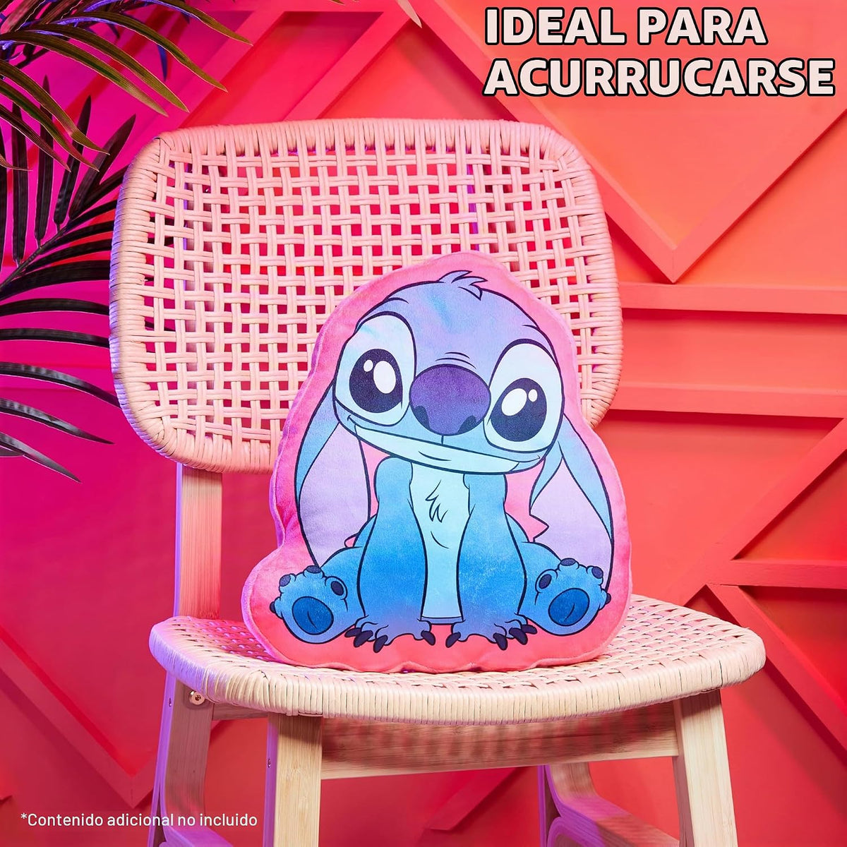 Cojines 3D de Peluche Disney Stitch para Cama y Viaje, Almohada Acurrucable de Personaje, Accesorios de Dormitorio, Decoración de Habitación, Regalos para Niños (Stitch Azul/Rosado)