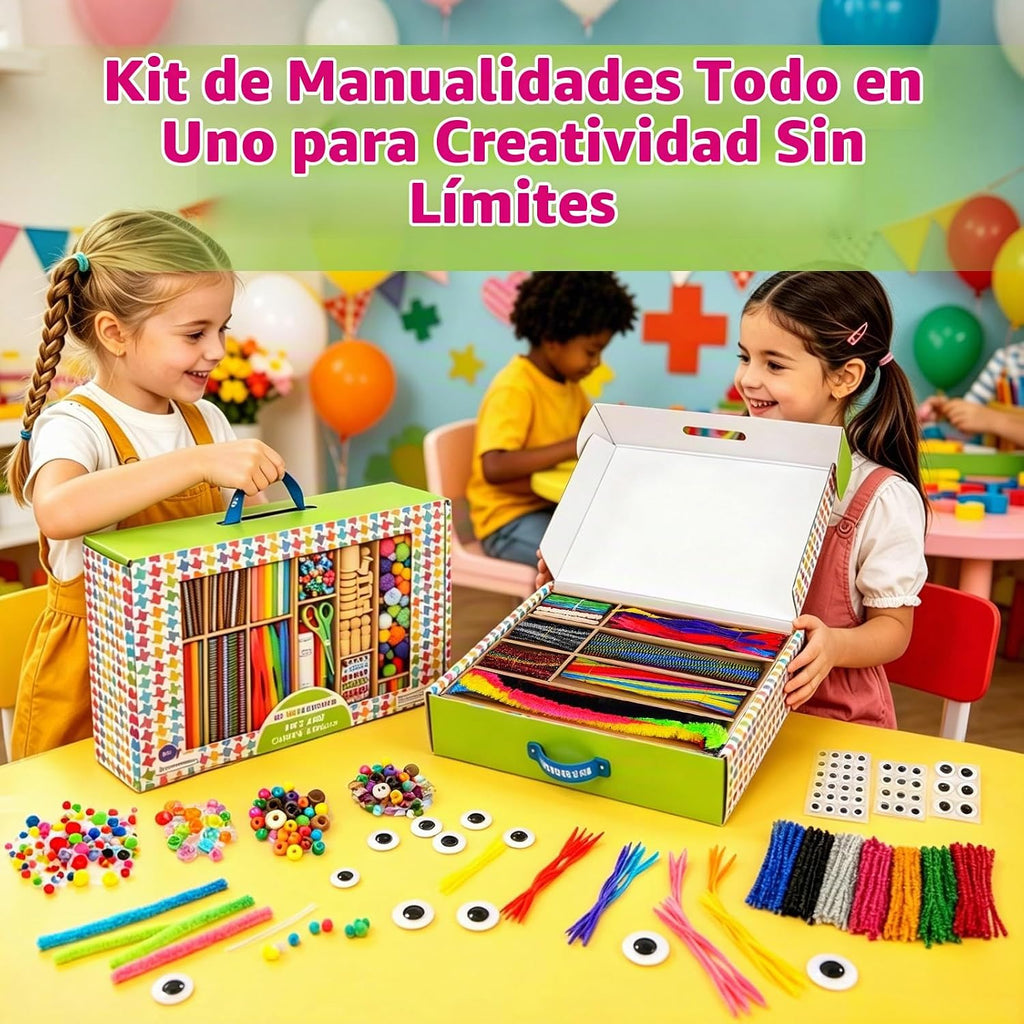 Kit de Arte y Manualidades de Kid Made Modern – Un DIY de 1.7 kg de Suministros y Materiales de Manualidades para Proyectos Artísticos Creativos para Niños de 4, 5, 6, 7, 8, 9, 10, 11 y 12 Años, Niñas
