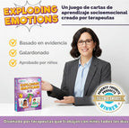 Tarjetas y juego de emociones explosivas: 2 en 1, diversión familiar divertida, aprendizaje socioemocional, tarjetas de sentimiento para niños, enseña habilidades sociales, autismo