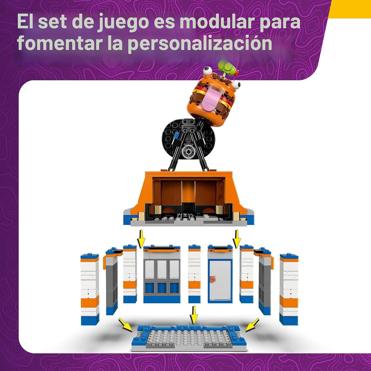 LEGO Fortnite Durrr Burger Restaurant - Juego de construcción de videojuegos para niños y niñas, a partir de 10 años - Fortnite Minifigures Beach Boss, Grimy y más - Idea de regalo para cumpleaños y fanáticos de los juegos - 77076