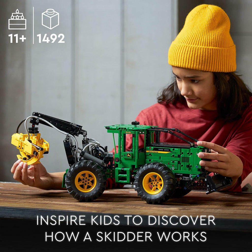 LEGO Technic John Deere 948L-II Skidder 42157 Kit avanzado de construcción de juguete de tractor para niños de 11 años en adelante, regalo para niños que aman la ingeniería y los vehículos agrícolas