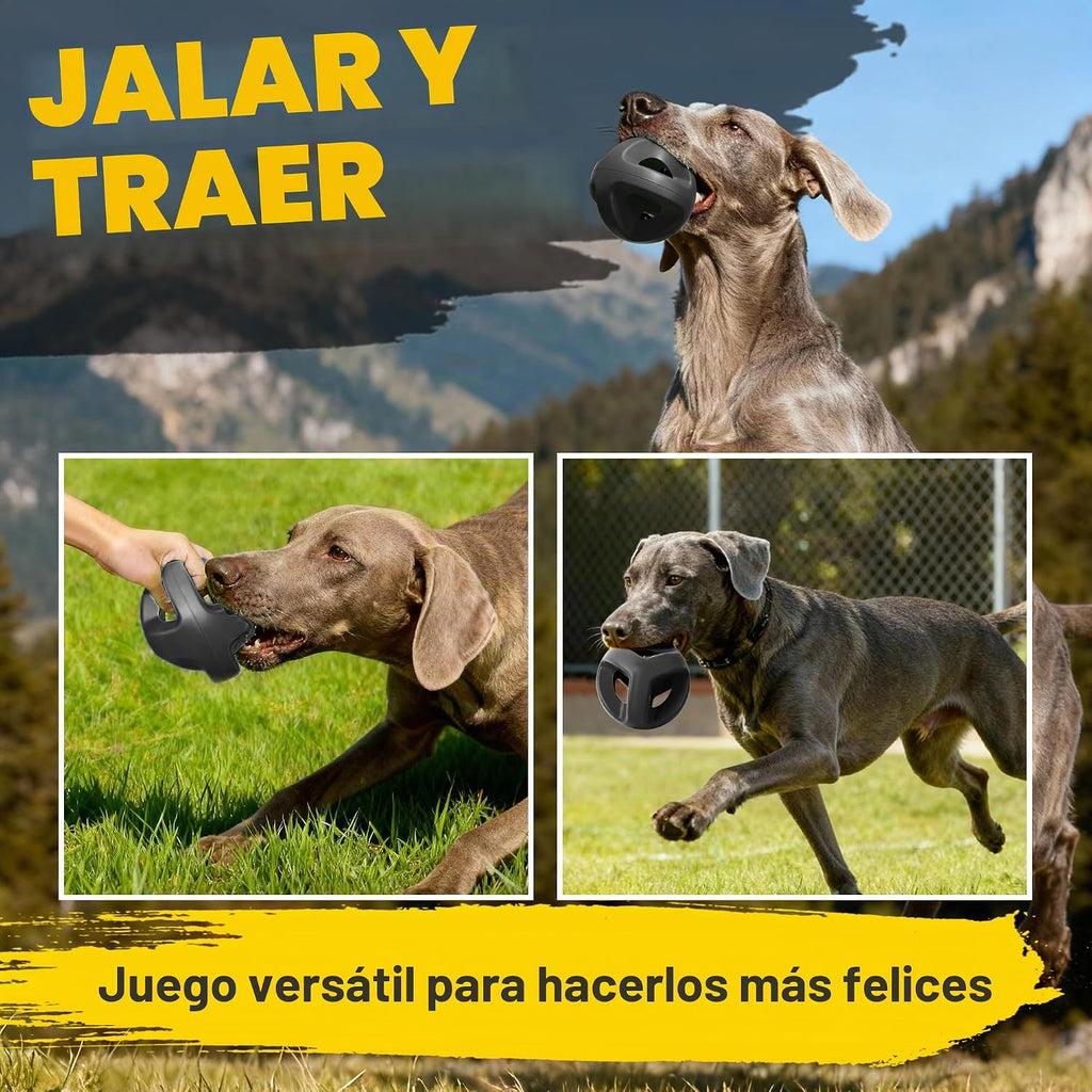 Fida Pelotas de goma natural para perros masticadores agresivos, juguetes duraderos para masticar perros grandes, juguetes interactivos de buscar y tira y afloja para razas medianas y grandes, no