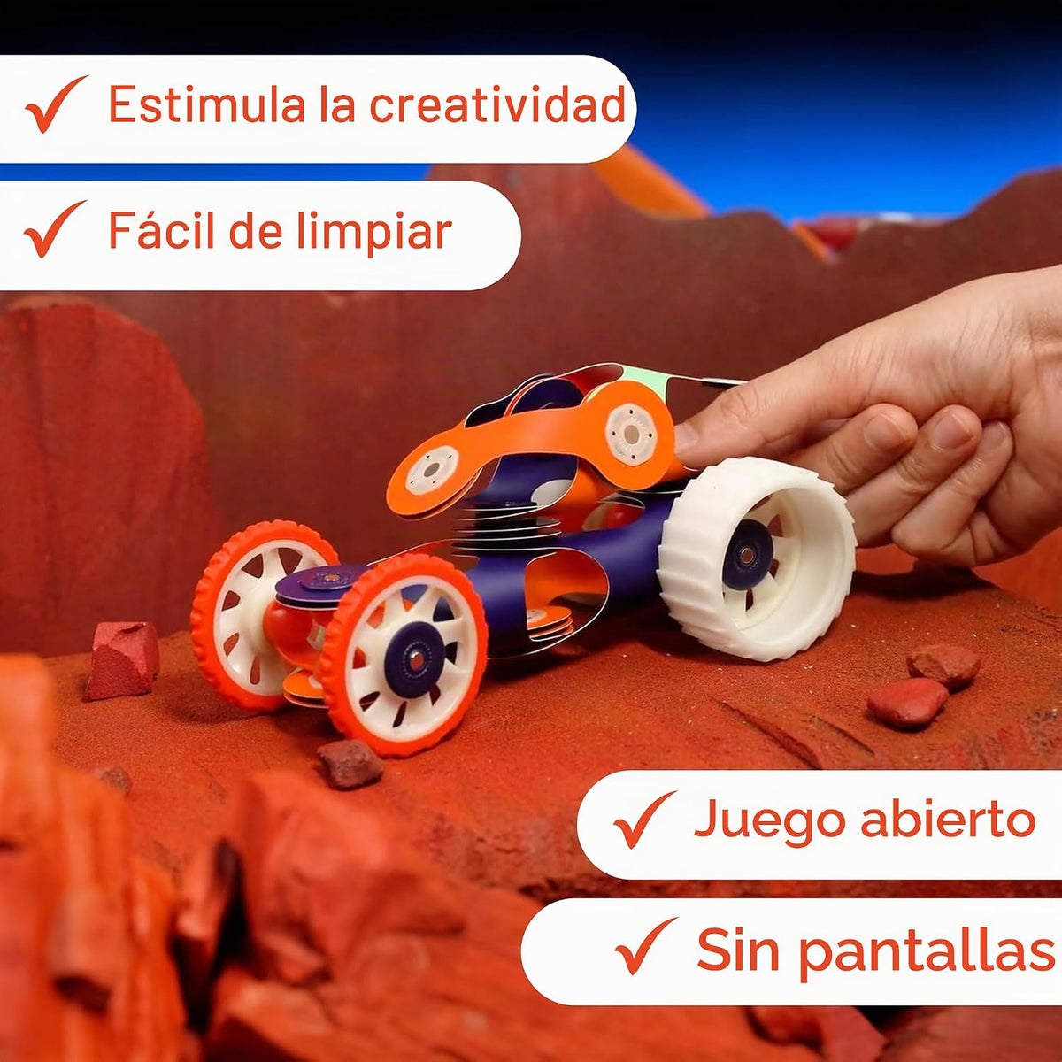 Clixo Mars Rover Pack, Glow STEM Space Magnetic Building Toys (30 Pc, 6+)