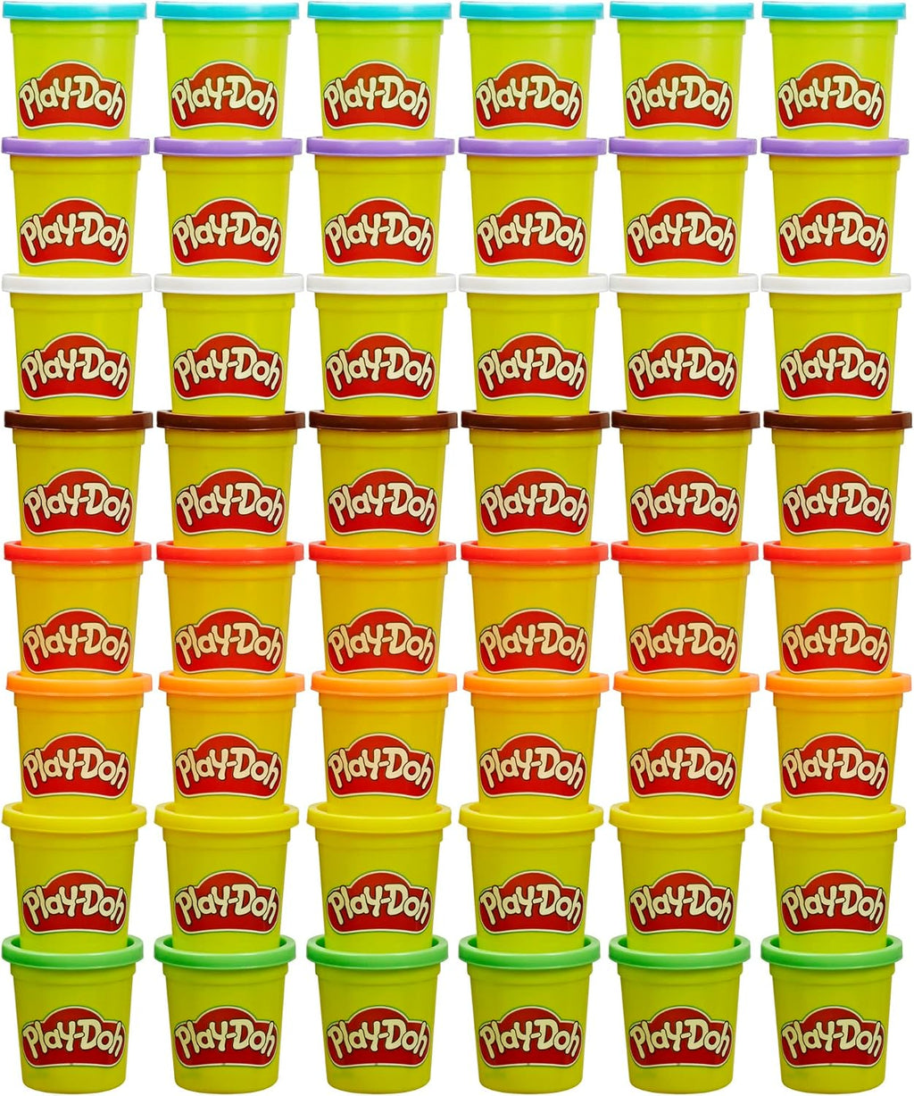 Play-Doh Paquete a granel de 48 latas, 6 juegos de 8 colores compuestos de modelado, 3 onzas, regalos de regreso a clases y premios para estudiantes y aulas, juguetes preescolares para niños, a partir de 2 años (exclusivo de Amazon)