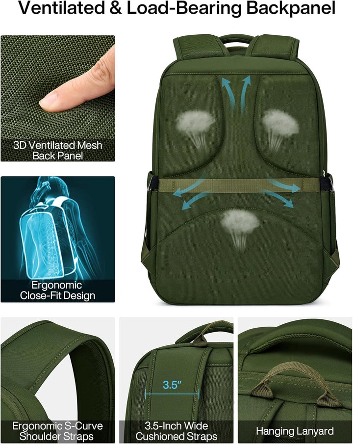 MILADA Mochila de viaje expandible de 28L a 39L, mochila de mano ap...