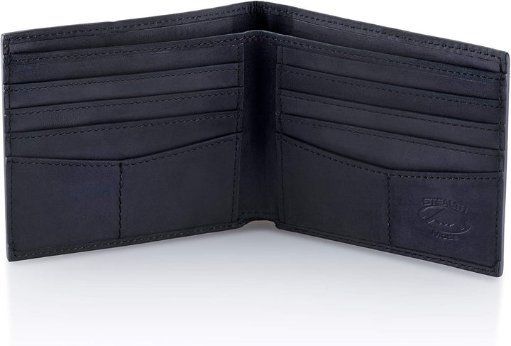 Stealth Mode Billetera de cuero para hombre. Billetera con RFID + 8...