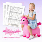 Unicorn Bouncy Animal Hopper | Bounce Ride-en Horse para Toddler 18M+