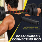 HulkFit Juego de mancuernas ajustables, juego de pesas libres de 40/60 libras con conector, juego de mancuernas 5 en 1 utilizado como barra, pesas rusas, soporte de levantamiento de pesas, placas de