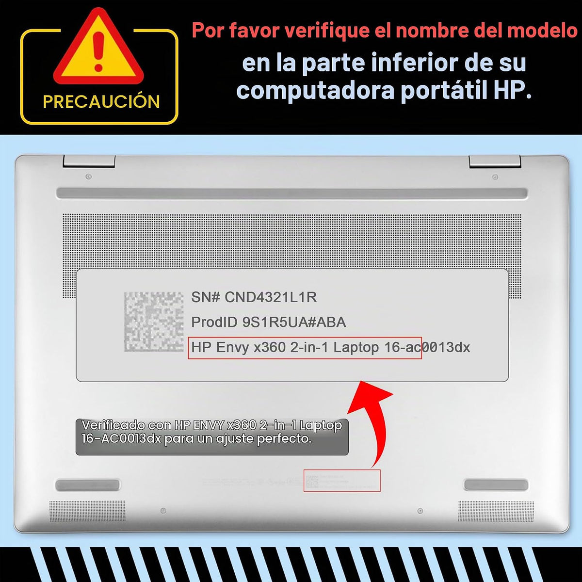 Loyrina Funda transparente para portátil HP Envy x360 2 en 1 de 16...