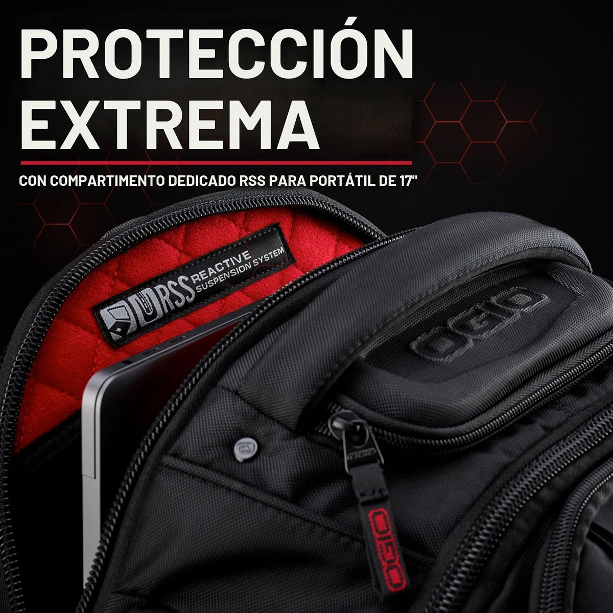 Mochila Renegade para computadoras portátiles/tabletas de Ogio con RSS