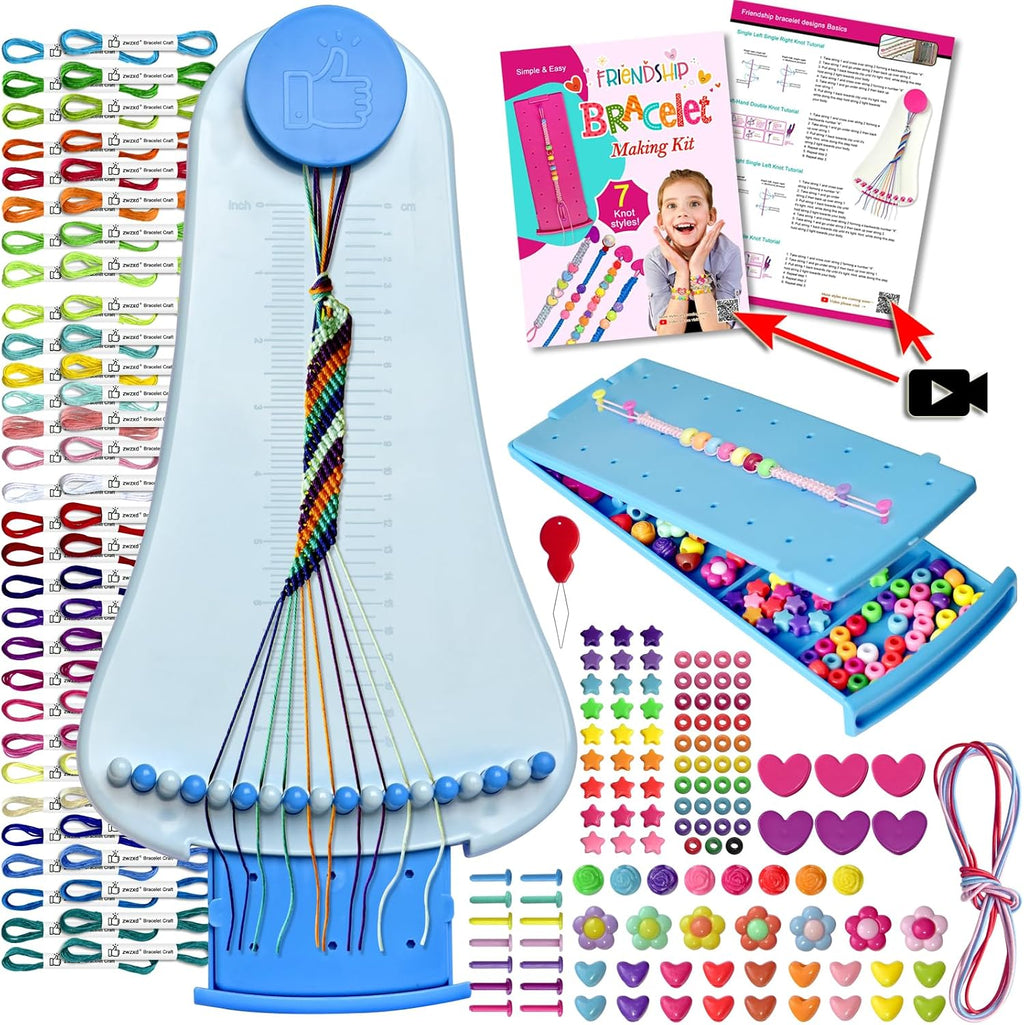 Kit de fabricación de pulseras de la amistad, juguetes para niñas de 8, 9, 10, 11 y 12 años, juego de actividades de viaje para niños, kit de bricolaje, kit de manualidades para hacer pulseras con