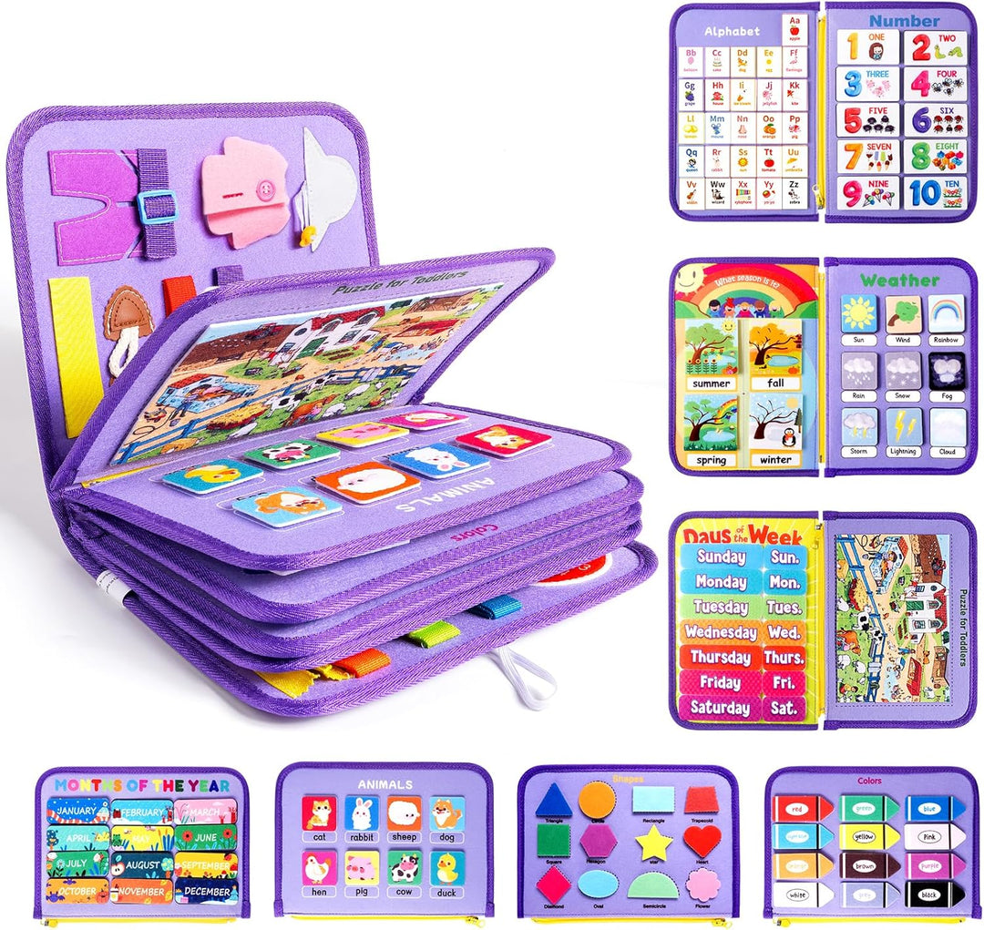 Libro de actividades de 12 páginas para niños pequeños Montessori,...