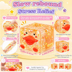 4 piezas novedoso cubo de pato 3D, juguete para ansiedad blando con