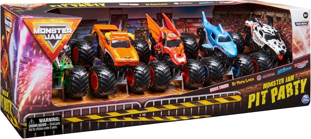 Monster Jam Paquete de 5 camiones monstruo a escala 164