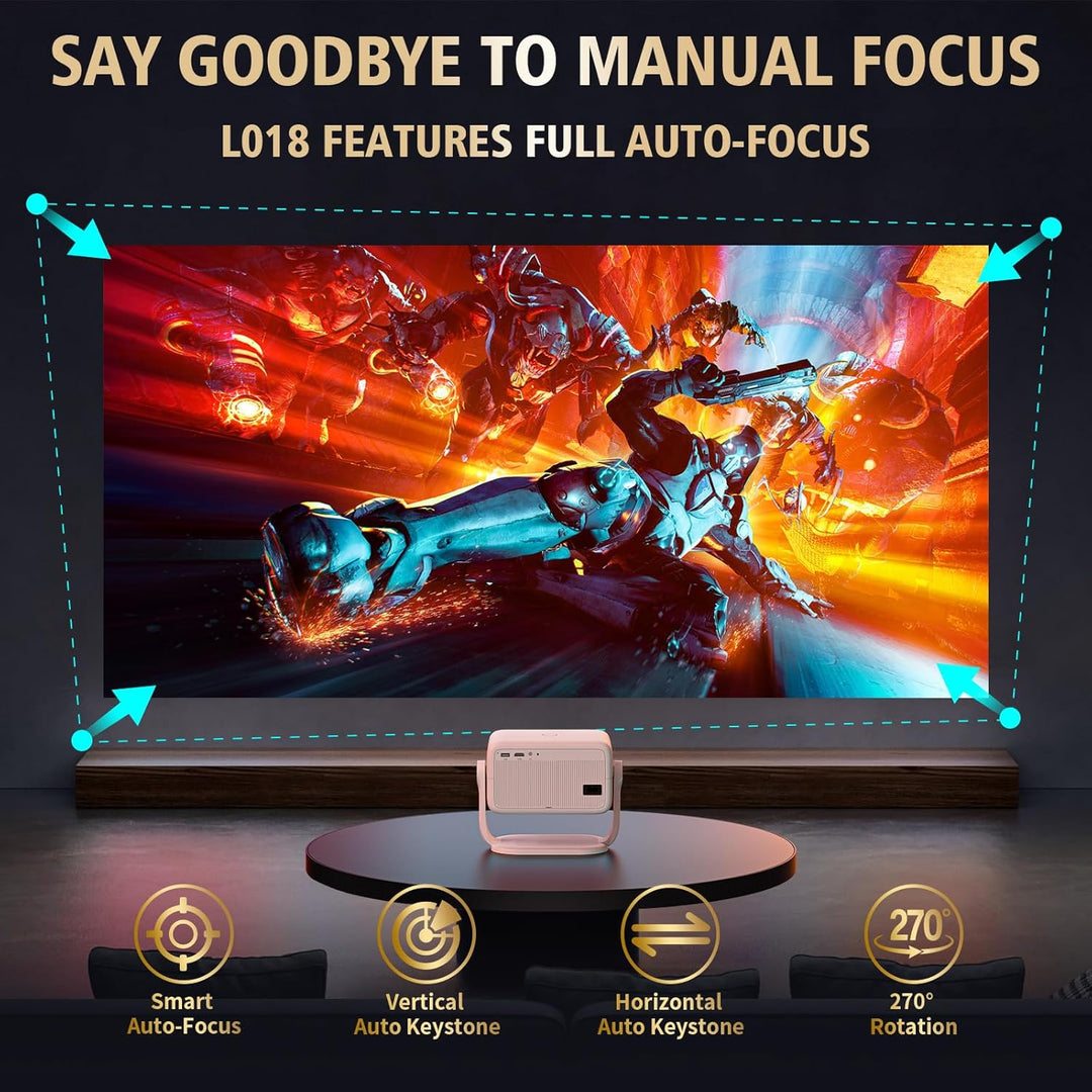 Aplicación con licencia oficial y 1080P nativo: proyector con WiFi...