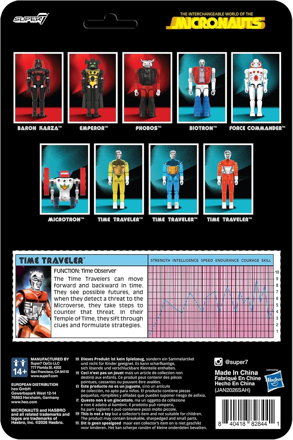 Super7 Micronauts Reaction+ Wave 04 - Figura de acción de viajero e...
