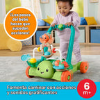 Fisher-Price Mueve contigo tortuga caminante juguete de empuje para bebé