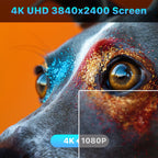 Upperizon Monitor portátil de 14 pulgadas 4K 3840X2400 100000:1 100% DCI-P3 OLED HDMI USB-C Monitor de viaje para laptop, MacBook, PC, Surface PS5 Xbox, pantalla externa con soporte y altavoces, compatible con VESA