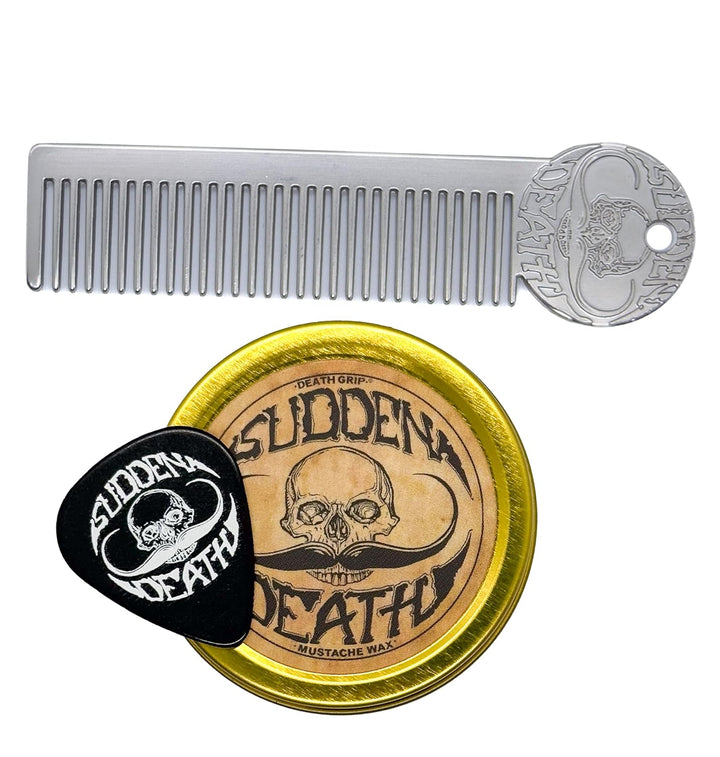 Cera para bigote, agarre fuerte, muerte súbita de 1 oz, estaño y pl...