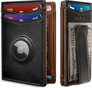 miyozi Billetera Airtag para hombre, con clip para dinero, caja de...
