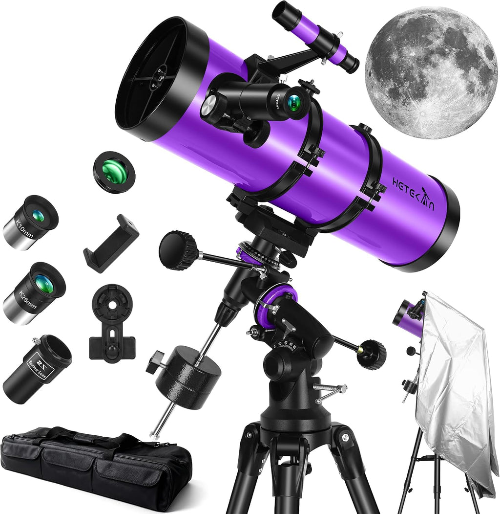 Telescopios reflectores newtonianos 150EQ para adultos con cubierta