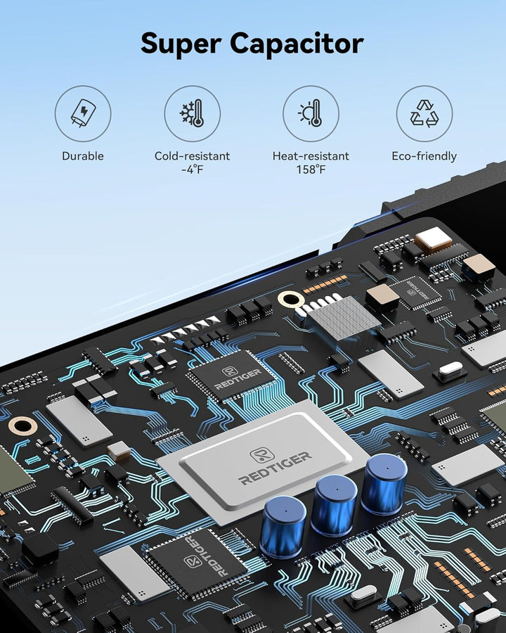 REDTIGER Cámara de tablero 4K frontal trasera sensor