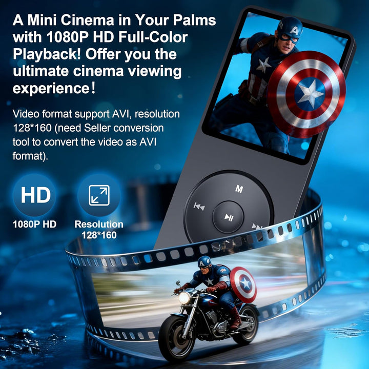 Ninsiden - Reproductor MP3 de 128 GB con Bluetooth 5.3, reproducció...