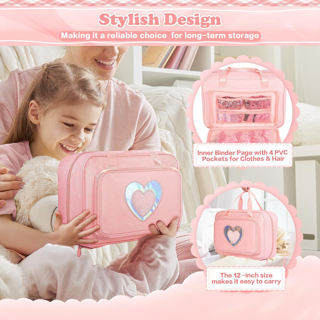 LININYHAO Estuche de transporte compatible con muñecas Barbie de 12...