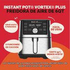 Instant Pot VORTEX Plus 6QT XL Freidora de aire, freidora de aire 6 en 1, acero inoxidable