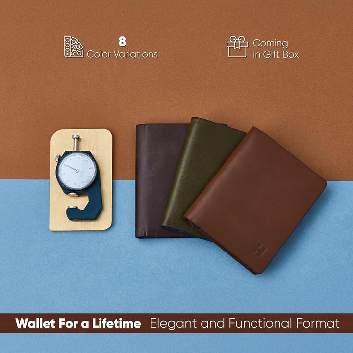 HELMBROOK London Billetera Vertical para Hombres Dayton, Bronceado...