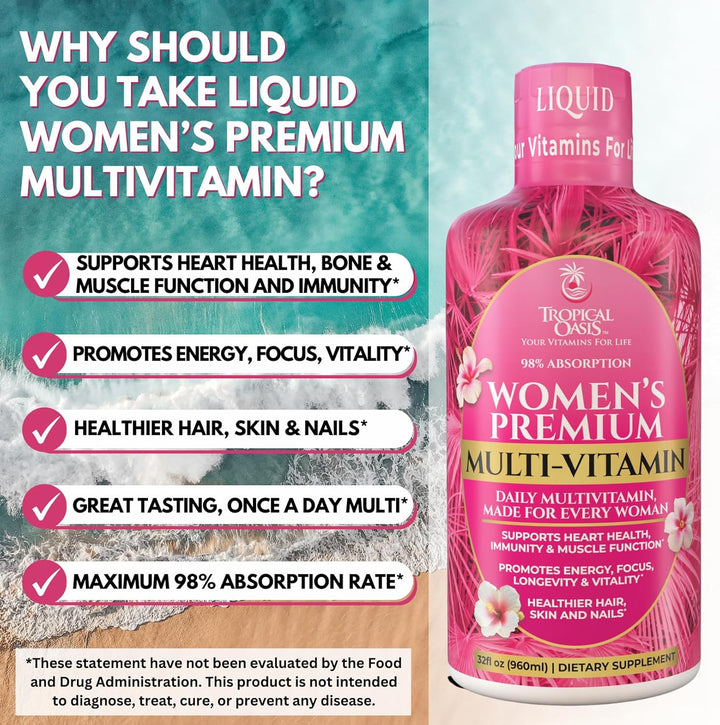 Multivitamínico líquido premium para mujeres | Multivitamínico para...