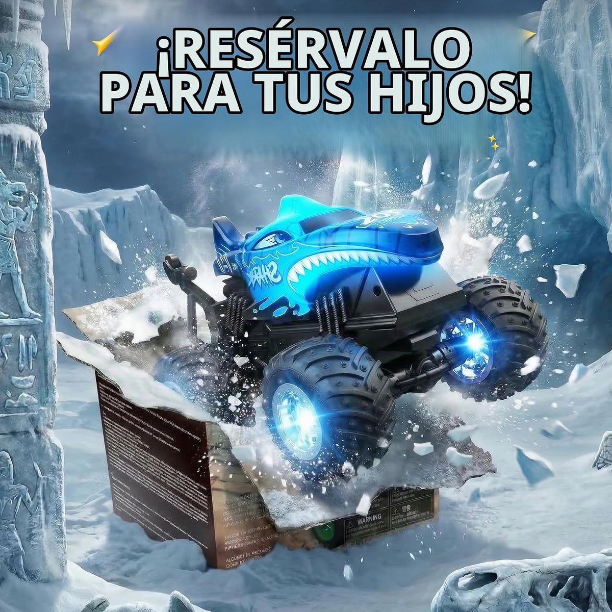 BEZGAR 1:20 Monster Truck Toys, 360 ° Stunt RC Cars con música y luz