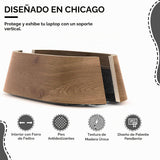 HumanCentric Soporte vertical para laptop en madera de nogal negro,...