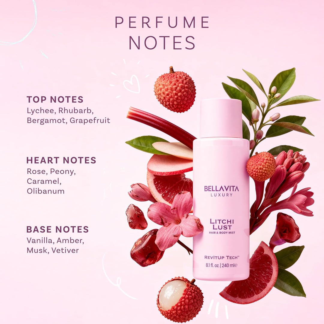 Bellavita Luxury Litchi Lust - Aerosol corporal y corporal para muj...