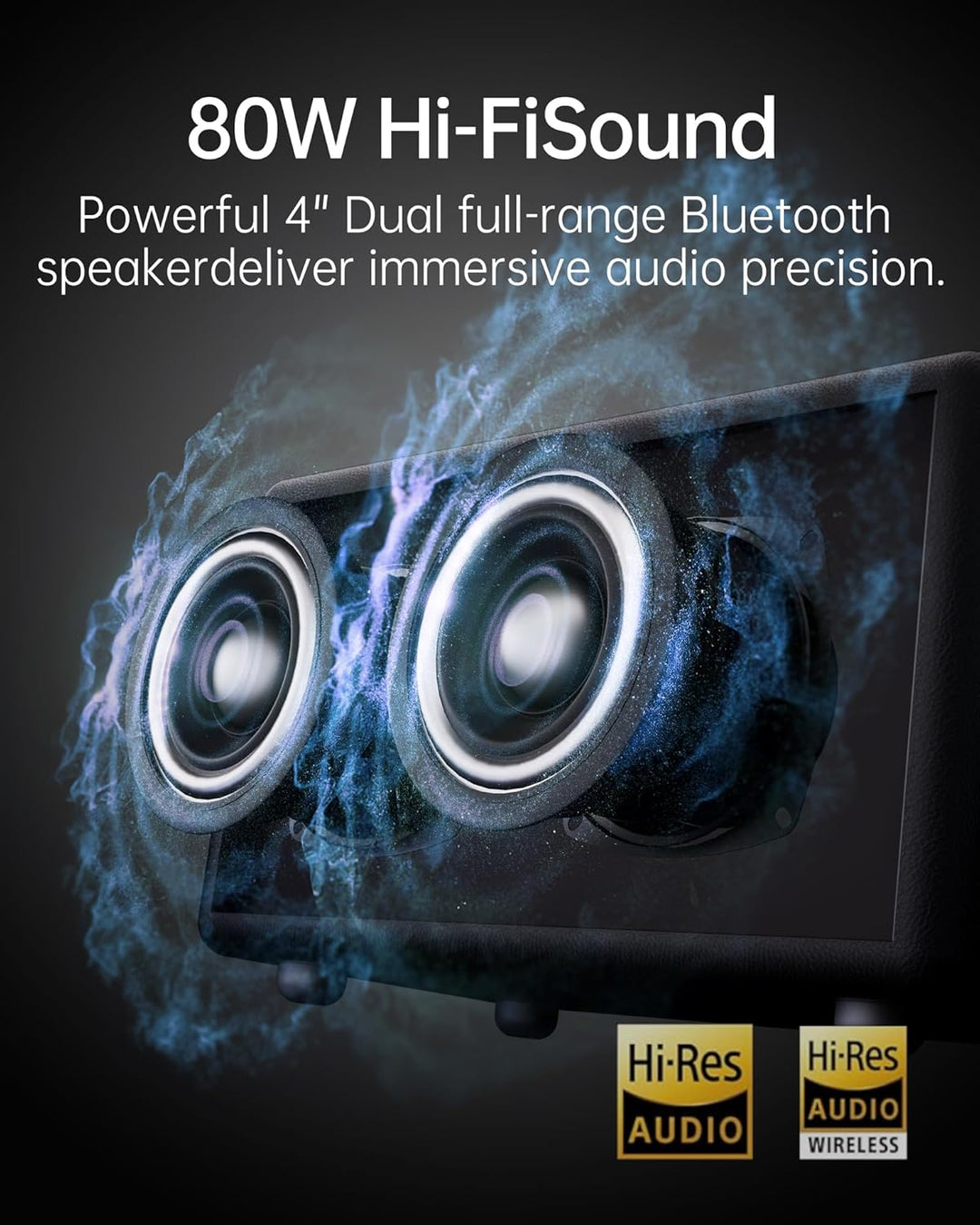 Altavoz retro Bluetooth 6.0 para exteriores, 56 horas de reproducci...