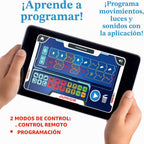 Thames & Kosmos Robotics Smart Machines Junior STEM Kit, construye y codifica los movimientos, velocidad, luces y sonidos de tu robot, para mayores de 8 años, utiliza sin pantalla con botones