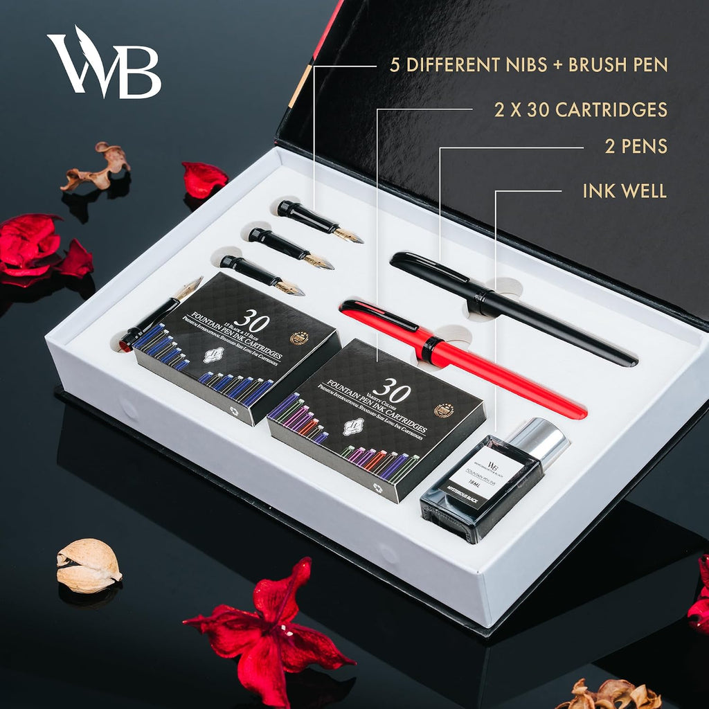 Wordsworth & Black Juego de pluma estilográfica para principiantes, kit de