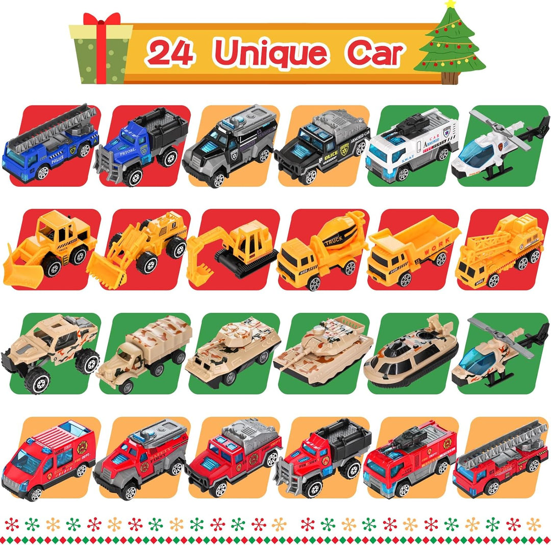 Calendario de Adviento de aleación de juguetes de coche