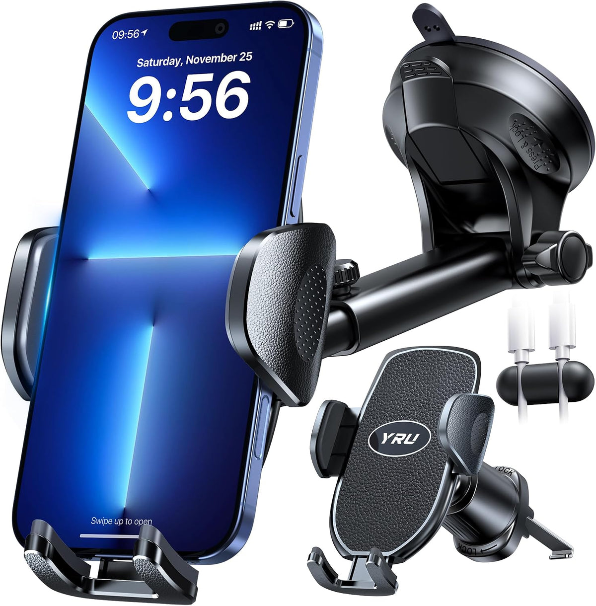 2027 Ultimate Best【Verdadero grado militar y certeza de seguridad】Soporte de teléfono para automóvil YRU【Rotación mejorada de 360° y succión más fuerte de 100 libras】Soporte de montaje de ventilación