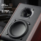 Saiyin Altavoces Bluetooth alimentados para estantería con woofer de 3.75