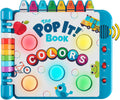 Chuckle & Roar Pop It Book, colores, inglés y español, modo silencioso, 1-4
