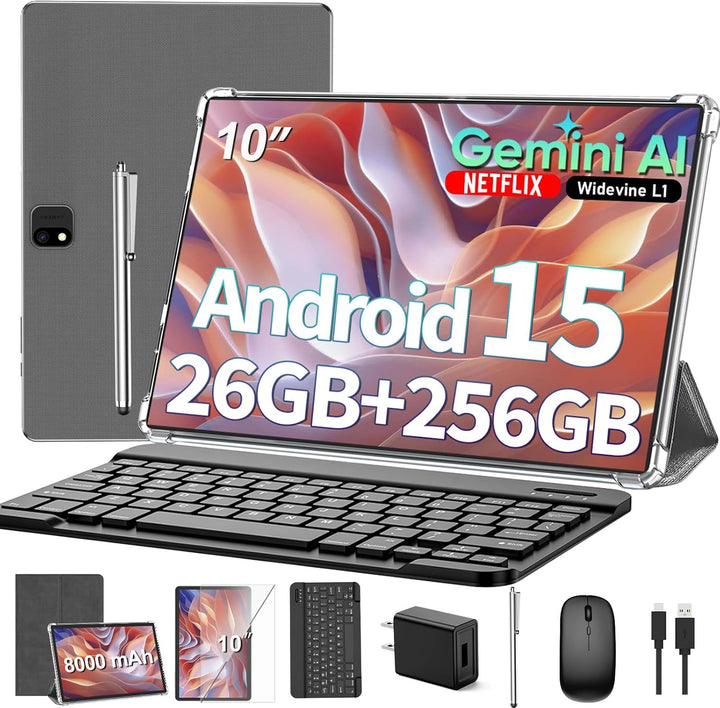 Tableta 2026 Gemini AI de 10 pulgadas, tableta Android 16 con tecla...