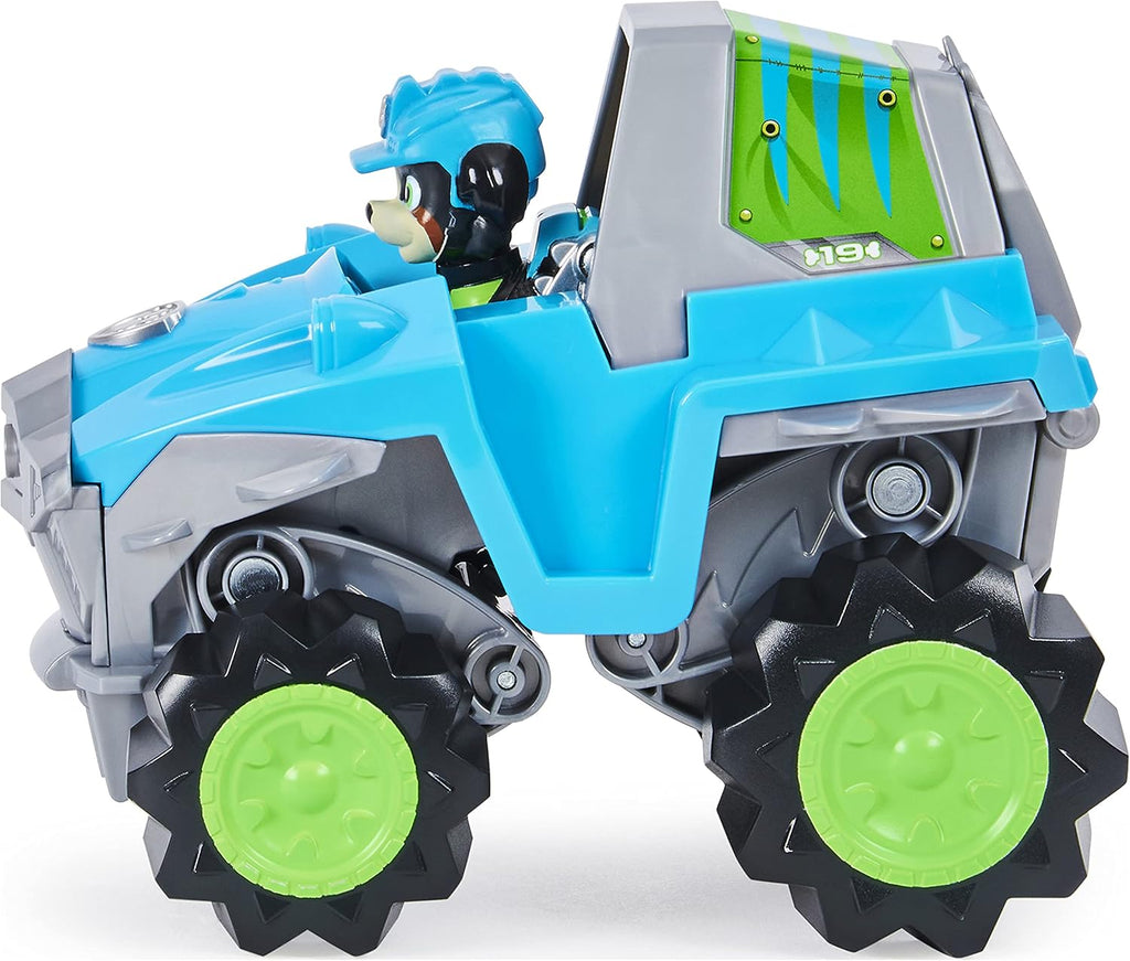 Paw Patrol, Dino Rescue Rex - Vehículo transformador con figura de dinosaurio misterioso